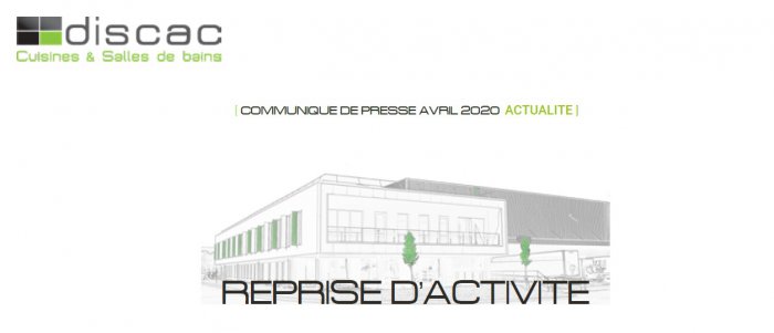 DISCAC : Reprise d'activité au 29 avril DISCAC : Reprise d'activité au 29 avril
