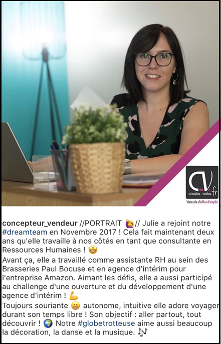 PORTRAIT DU JOUR : Julie Grimand, notre consultante RH PORTRAIT DU JOUR : Julie Grimand, notre consultante RH